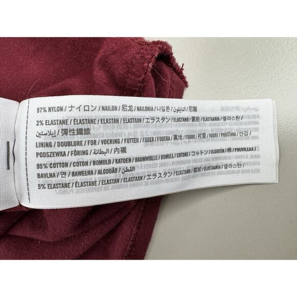 Hollister Y2K Womens Crochet Lace Long Sleeve Top S Burgundy Boho V-Neck Tie - Picture 10 of 12